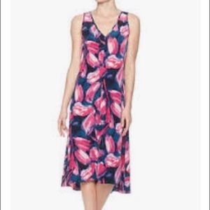 Joan Vass v-neck sleeveless dress